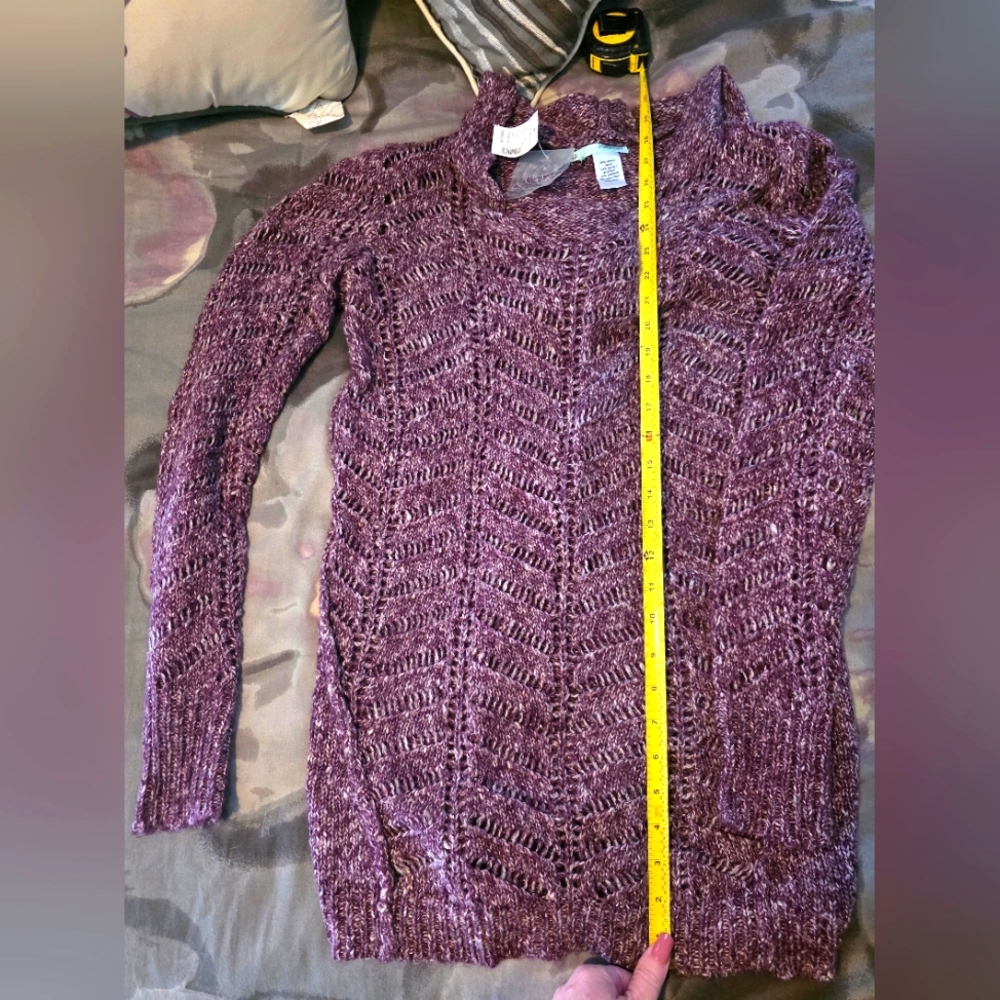 Women's Purple Hooded Sweater